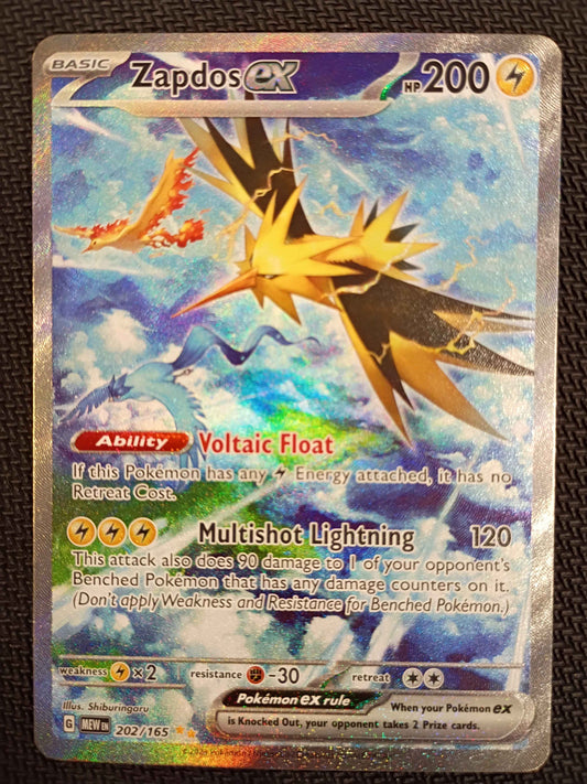 Flash Sale Zapdos ex 202/165 NM